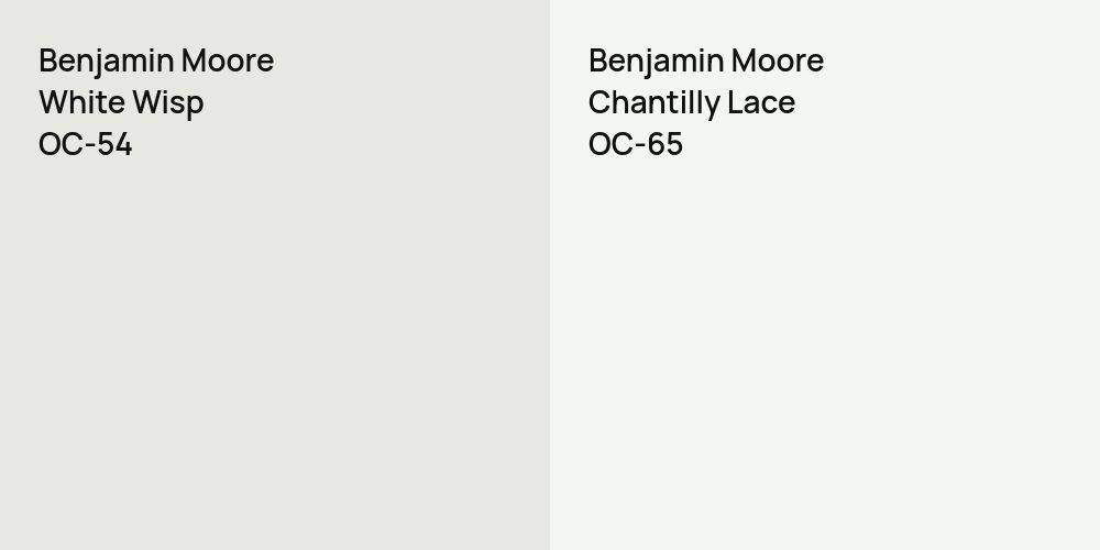 Benjamin Moore White Wisp vs. Benjamin Moore Chantilly Lace