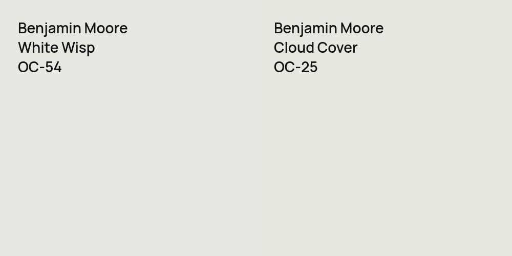 Benjamin Moore White Wisp vs. Benjamin Moore Cloud Cover