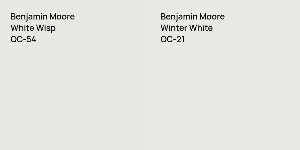 Benjamin Moore White Wisp vs. Benjamin Moore Winter White