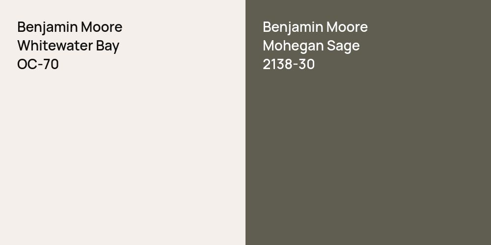 Benjamin Moore Whitewater Bay vs. Benjamin Moore Mohegan Sage