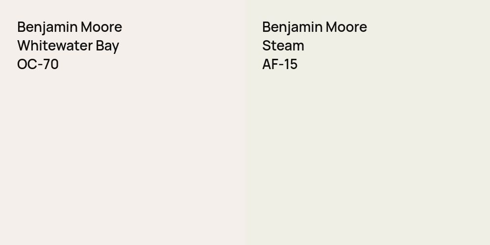 Benjamin Moore Whitewater Bay vs. Benjamin Moore Steam