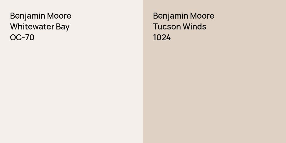 Benjamin Moore Whitewater Bay vs. Benjamin Moore Tucson Winds