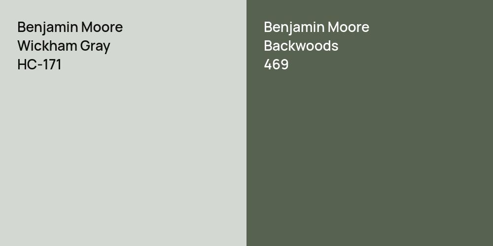 Benjamin Moore Wickham Gray vs. Benjamin Moore Backwoods