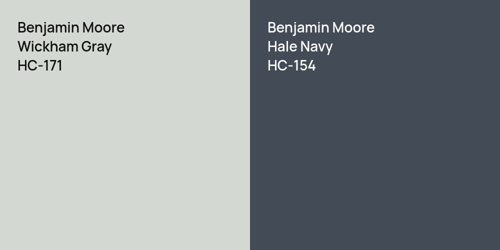 Benjamin Moore Wickham Gray vs. Benjamin Moore Hale Navy