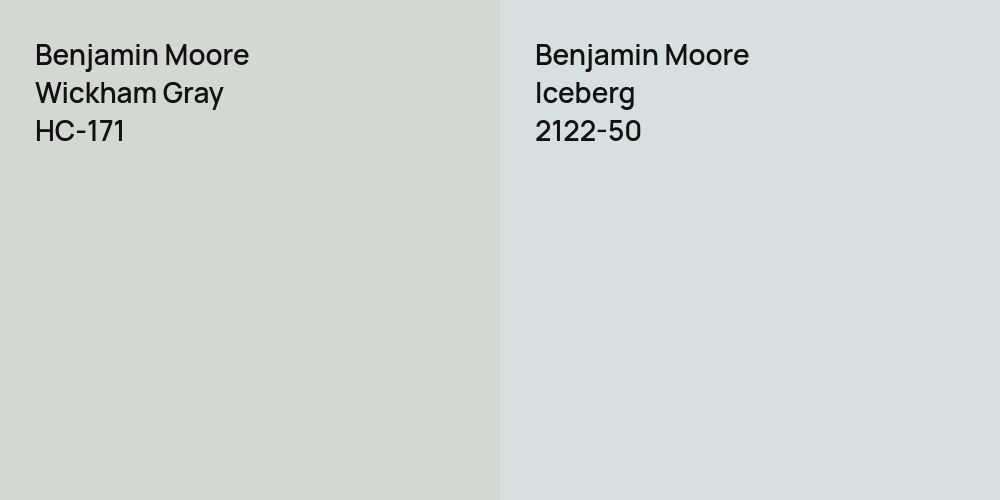 Benjamin Moore Wickham Gray vs. Benjamin Moore Iceberg