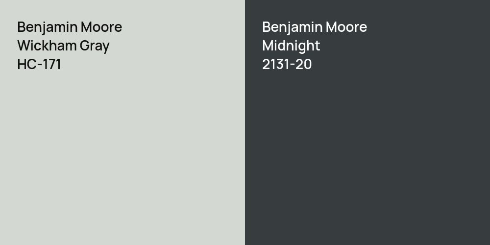 Benjamin Moore Wickham Gray vs. Benjamin Moore Midnight