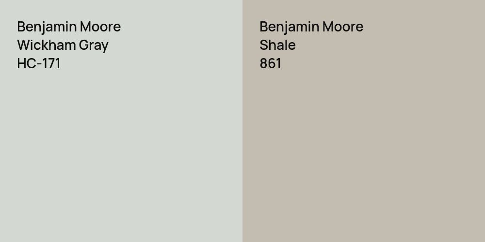 Benjamin Moore Wickham Gray vs. Benjamin Moore Shale