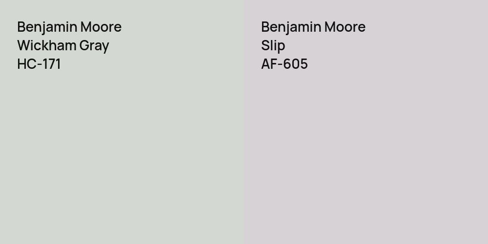 Benjamin Moore Wickham Gray vs. Benjamin Moore Slip