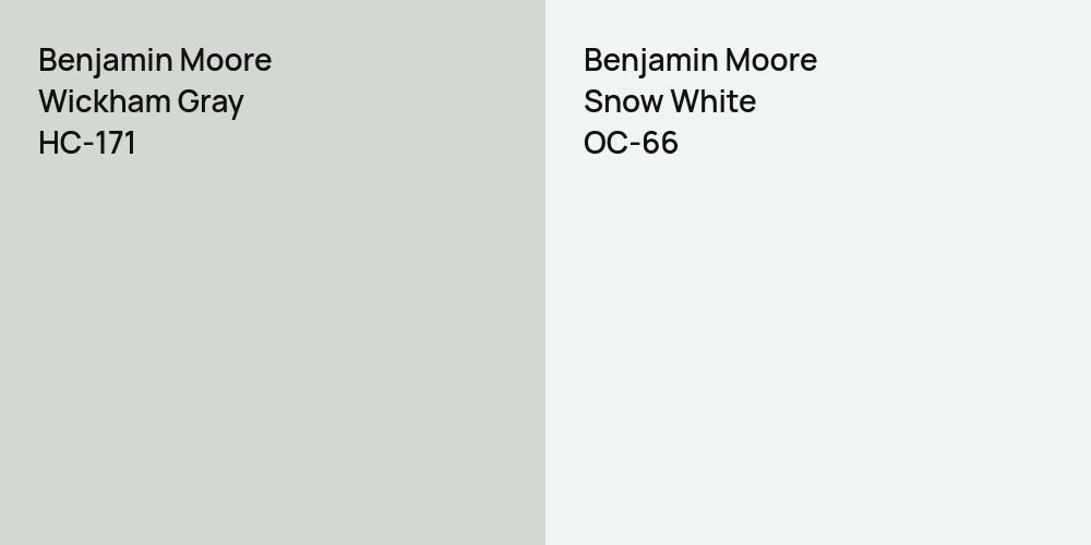 Benjamin Moore Wickham Gray vs. Benjamin Moore Snow White