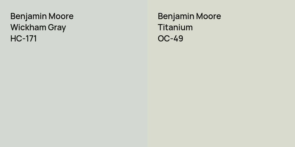 Benjamin Moore Wickham Gray vs. Benjamin Moore Titanium