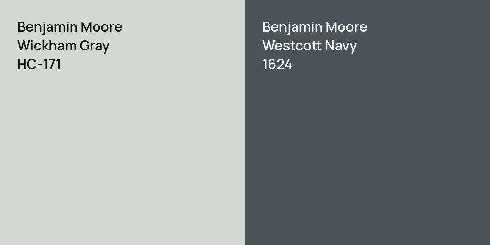 Benjamin Moore Wickham Gray vs. Benjamin Moore Westcott Navy