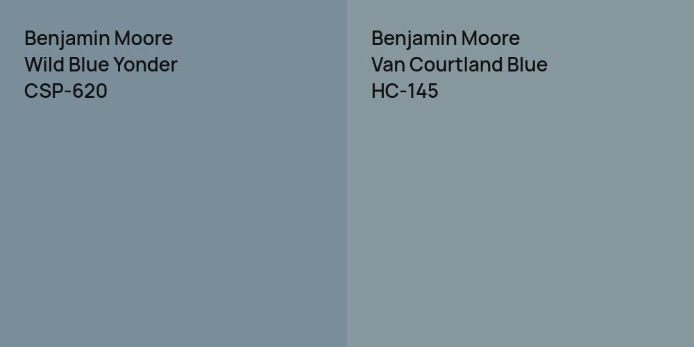 Benjamin Moore Wild Blue Yonder vs. Benjamin Moore Van Courtland Blue