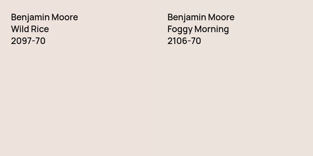 Benjamin Moore Wild Rice vs. Benjamin Moore Foggy Morning