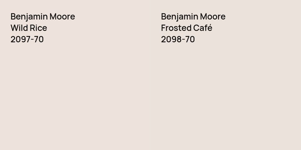 Benjamin Moore Wild Rice vs. Benjamin Moore Frosted Café