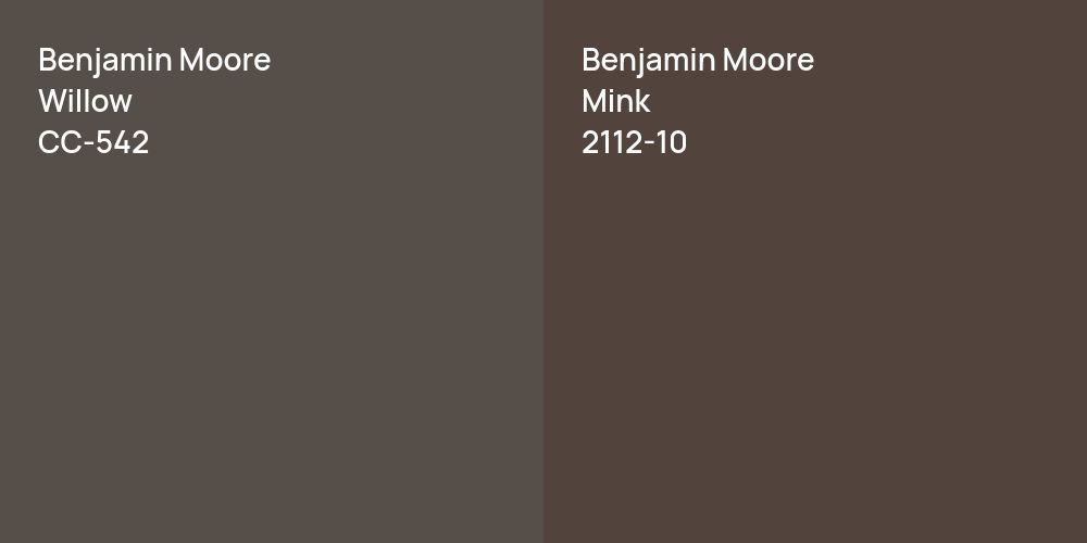 Benjamin Moore Willow vs. Benjamin Moore Mink