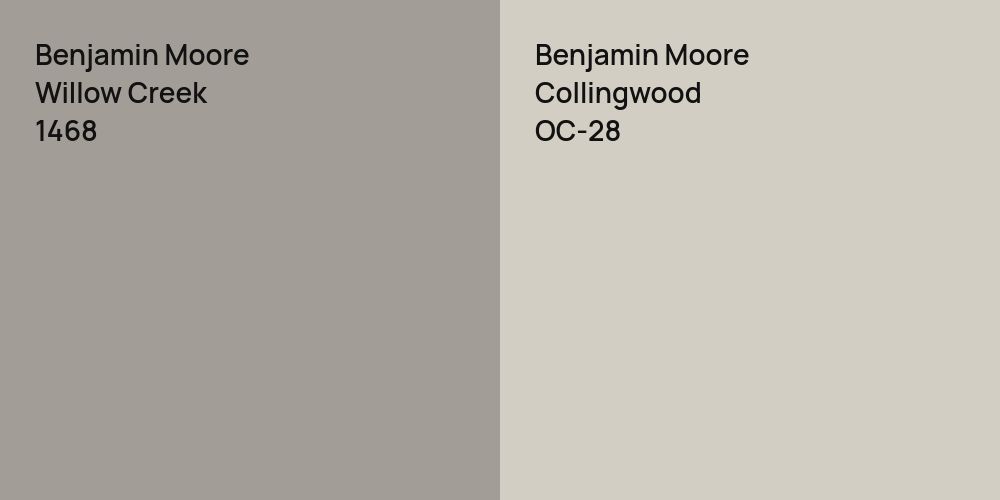 Benjamin Moore Willow Creek vs. Benjamin Moore Collingwood