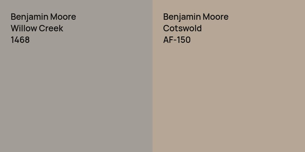 Benjamin Moore Willow Creek vs. Benjamin Moore Cotswold