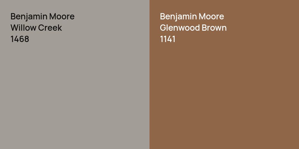 Benjamin Moore Willow Creek vs. Benjamin Moore Glenwood Brown