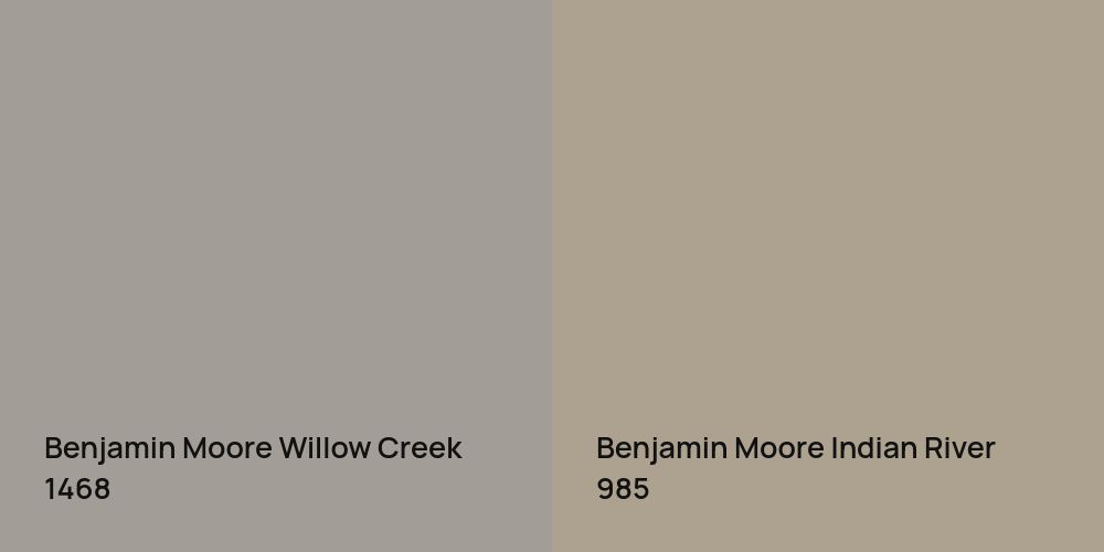 Benjamin Moore Willow Creek vs. Benjamin Moore Indian River