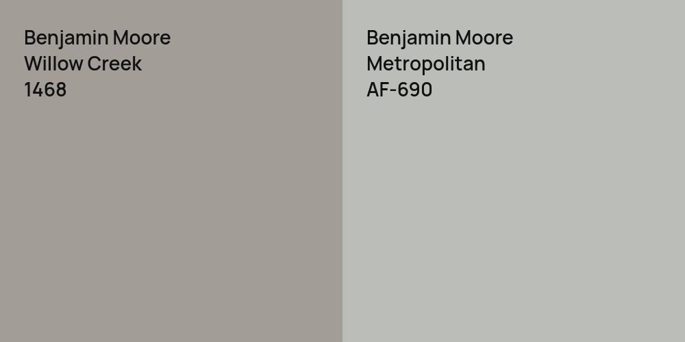 Benjamin Moore Willow Creek vs. Benjamin Moore Metropolitan