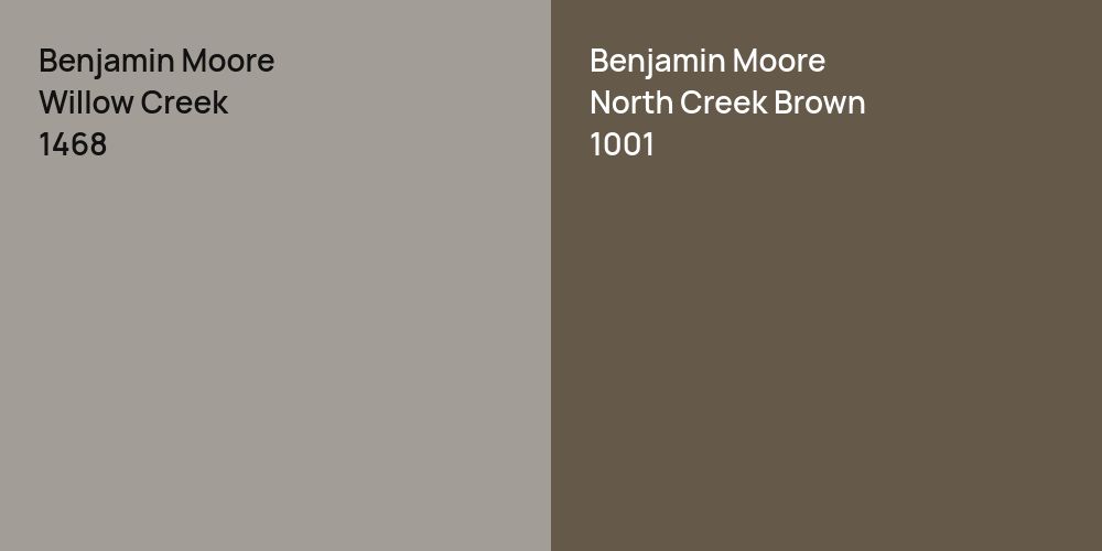 Benjamin Moore Willow Creek vs. Benjamin Moore North Creek Brown