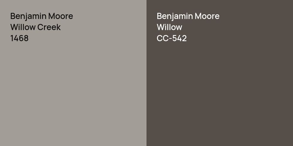 Benjamin Moore Willow Creek vs. Benjamin Moore Willow