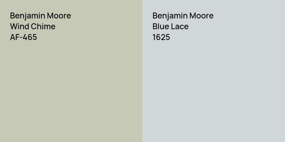 Benjamin Moore Wind Chime vs. Benjamin Moore Blue Lace