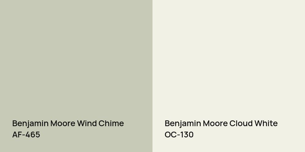 Benjamin Moore Wind Chime vs. Benjamin Moore Cloud White