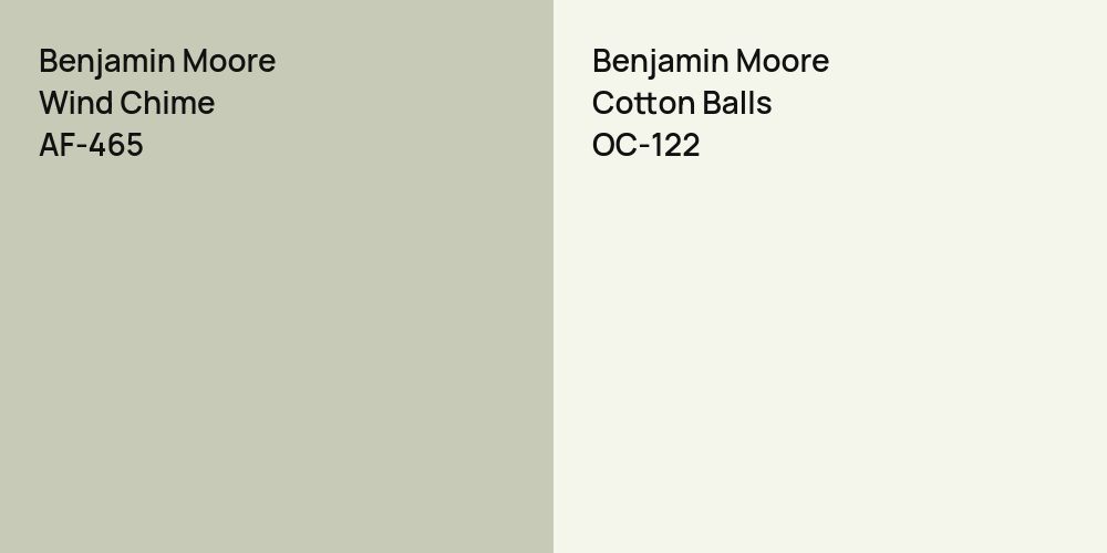 Benjamin Moore Wind Chime vs. Benjamin Moore Cotton Balls