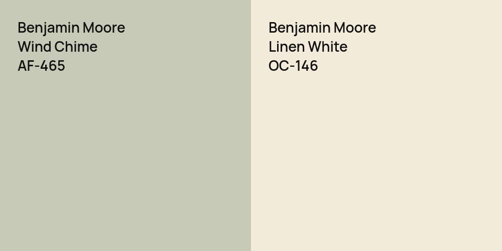 Benjamin Moore Wind Chime vs. Benjamin Moore Linen White