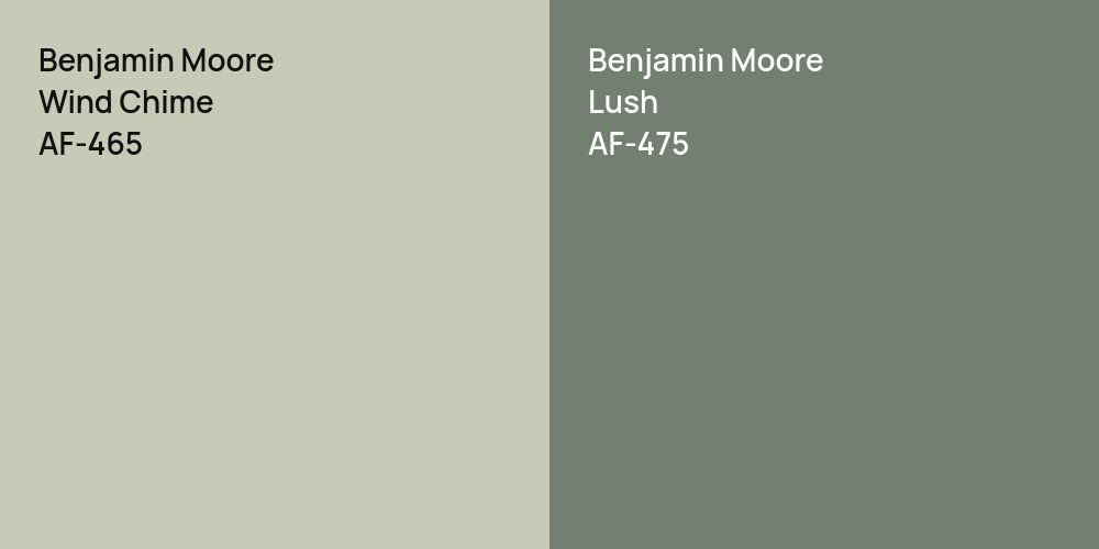 Benjamin Moore Wind Chime vs. Benjamin Moore Lush