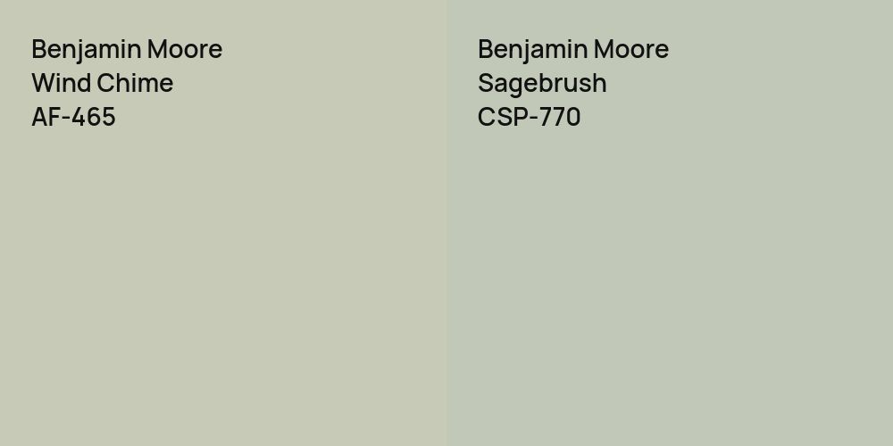 Benjamin Moore Wind Chime vs. Benjamin Moore Sagebrush