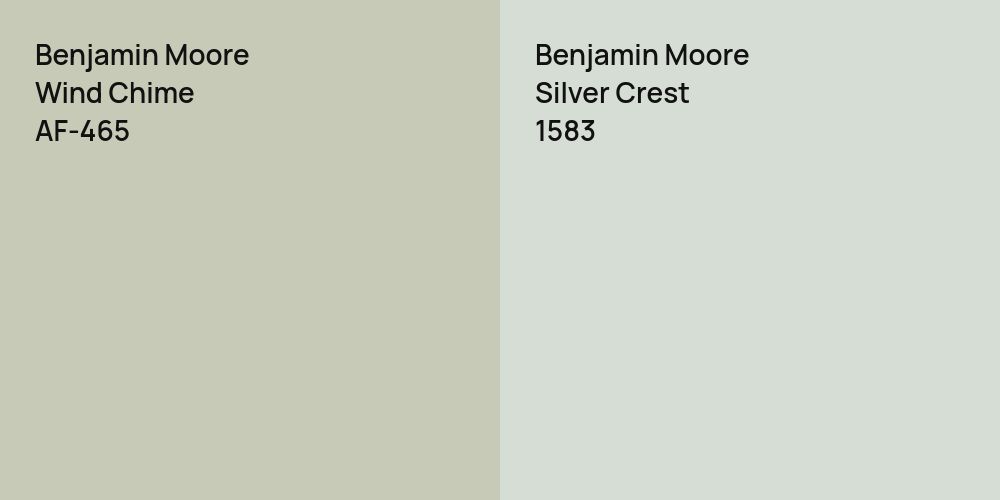 Benjamin Moore Wind Chime vs. Benjamin Moore Silver Crest