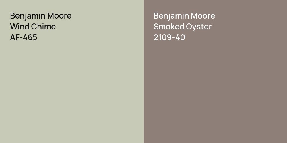 Benjamin Moore Wind Chime vs. Benjamin Moore Smoked Oyster