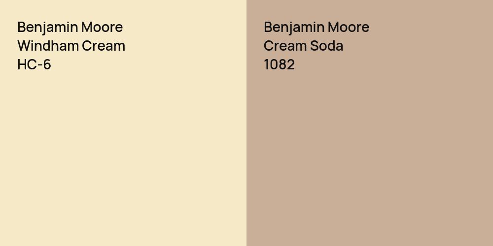 Benjamin Moore Windham Cream vs. Benjamin Moore Cream Soda