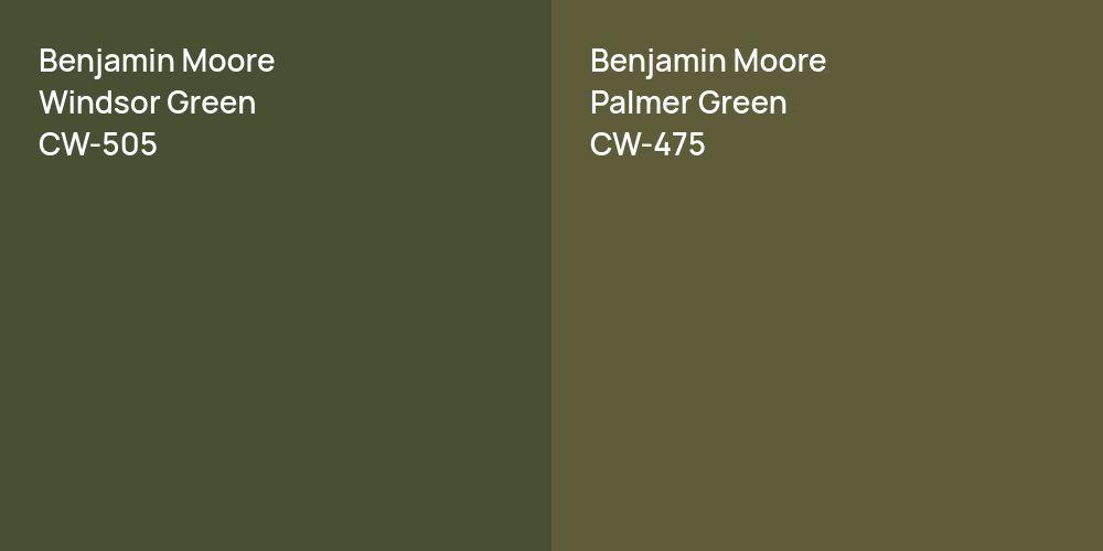 Benjamin Moore Windsor Green vs. Benjamin Moore Palmer Green