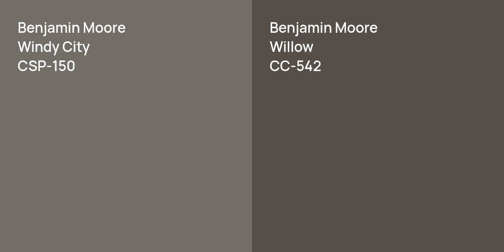 Benjamin Moore Windy City vs. Benjamin Moore Willow