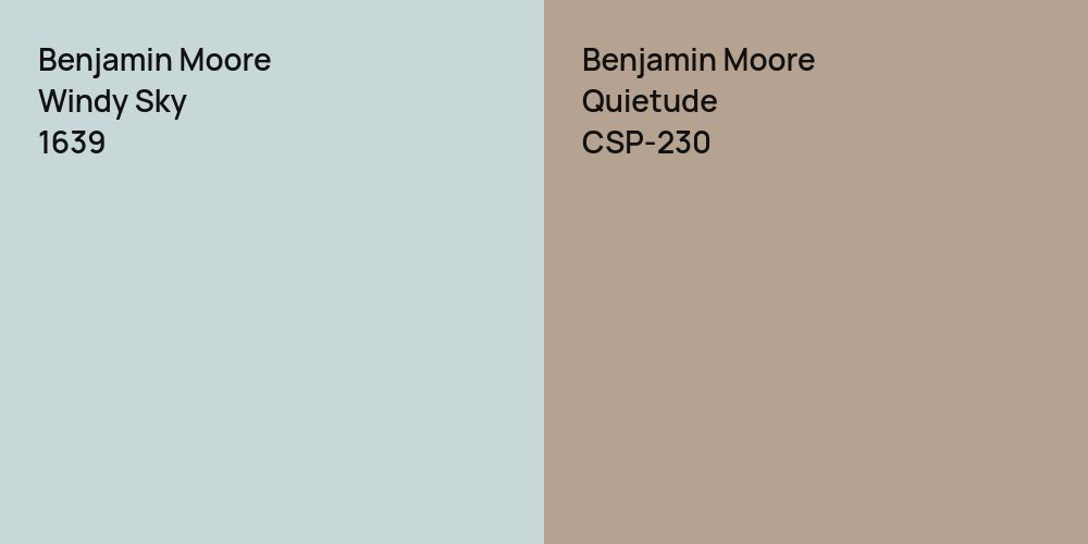 Benjamin Moore Windy Sky vs. Benjamin Moore Quietude