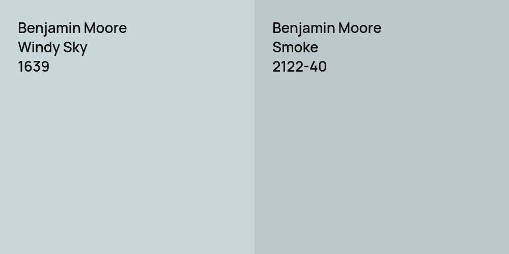 Benjamin Moore Windy Sky vs. Benjamin Moore Smoke