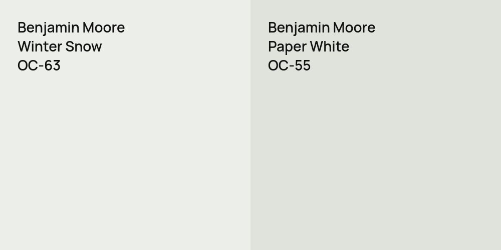 Benjamin Moore Winter Snow vs. Benjamin Moore Paper White