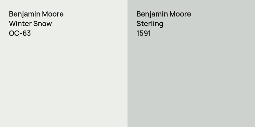 Benjamin Moore Winter Snow vs. Benjamin Moore Sterling