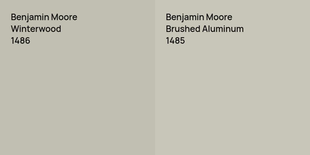 Benjamin Moore Winterwood vs. Benjamin Moore Brushed Aluminum