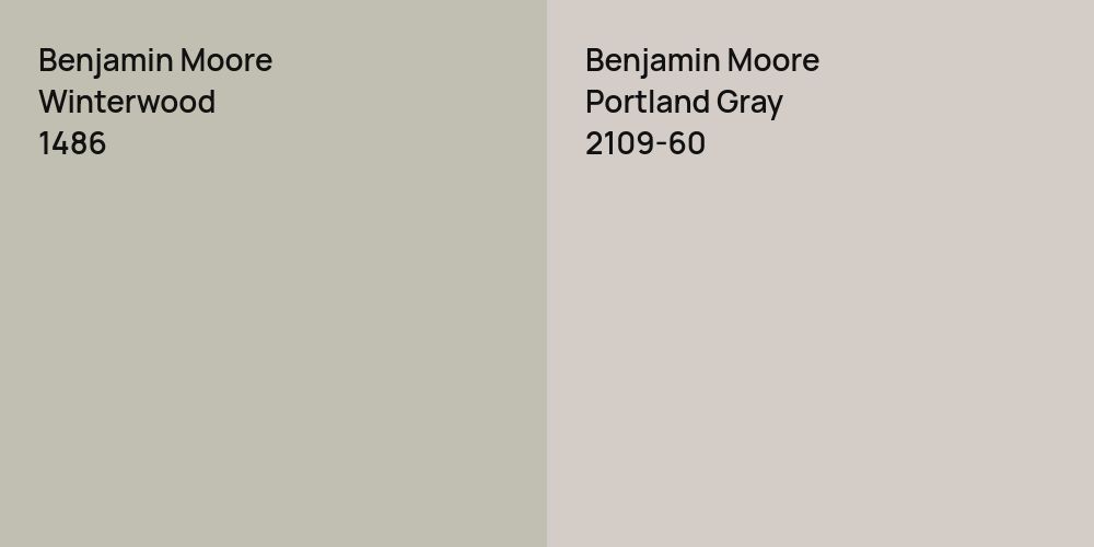 Benjamin Moore Winterwood vs. Benjamin Moore Portland Gray