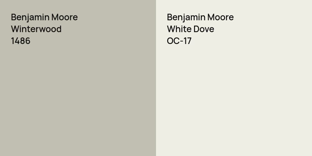 Benjamin Moore Winterwood vs. Benjamin Moore White Dove