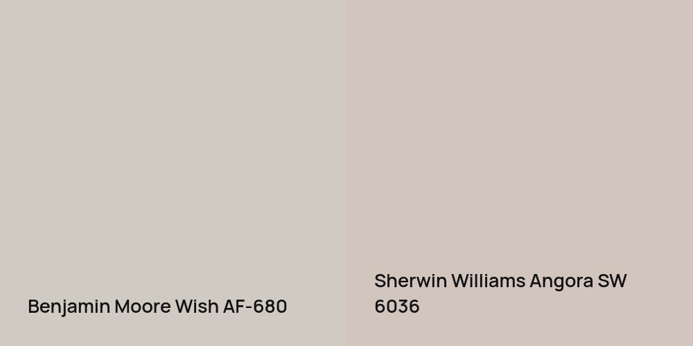 Benjamin Moore Wish vs. Sherwin Williams Angora