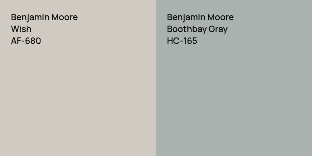 Benjamin Moore Wish vs. Benjamin Moore Boothbay Gray