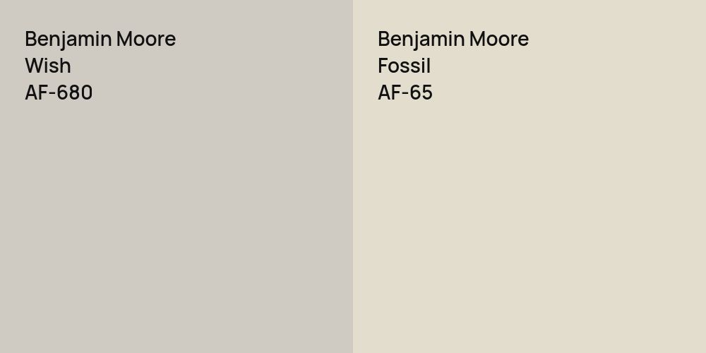 Benjamin Moore Wish vs. Benjamin Moore Fossil