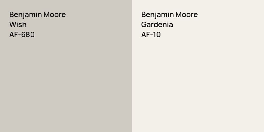 Benjamin Moore Wish vs. Benjamin Moore Gardenia