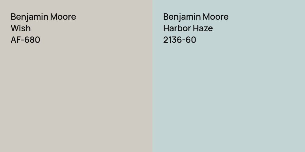 Benjamin Moore Wish vs. Benjamin Moore Harbor Haze