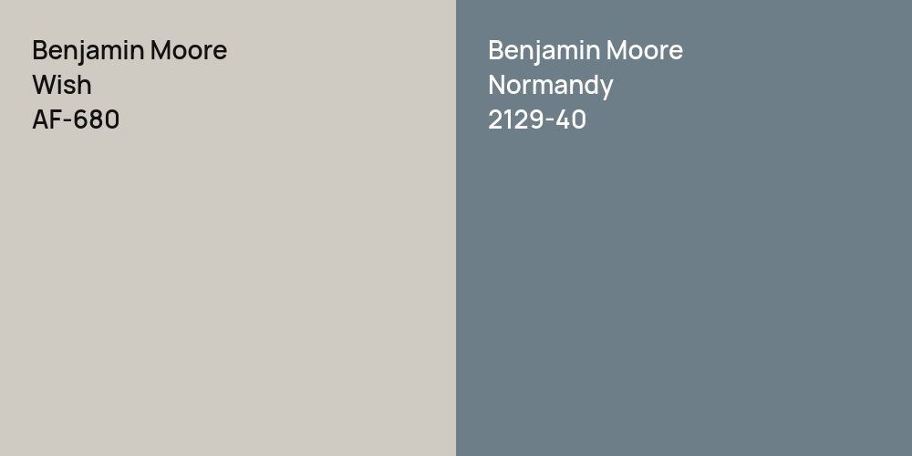 Benjamin Moore Wish vs. Benjamin Moore Normandy